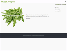 Tablet Screenshot of frugalarugula.com